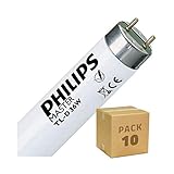 Luminosidad: 3350 lm PHILIPS Pack Tubo Fluorescente Regulable PHILIPS T8 1200mm Conexión dos Laterales 36W (10 un) Blanco Neutro 4000K