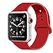 Produktbild ZRO für Apple Watch Armband, Soft Silikon Ersatz Uhrenarmbänder für 38mm iWatch Serie 3/ Serie 2/ Serie 1, Größe M/L, rot