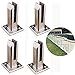 Produktbild 4er Pack Schwere Pool Zaun Pfosten, Glasklemmen Edelstahl Glas Pool Zaun Balustrade Geländerpfosten für Balkon Garten Deck Boden Handlauf Geländer Unterstützung