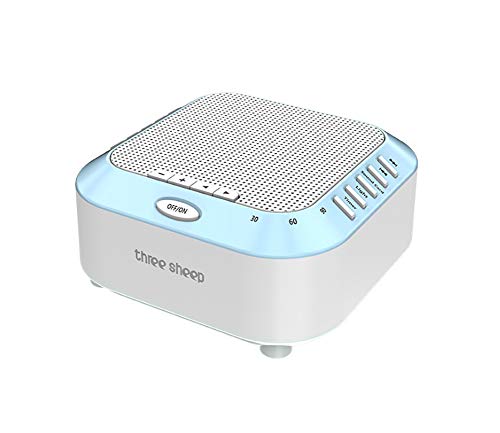 Preisvergleich Produktbild Weißes Geräusch Sound Machine Schlaftherapie Polysomnographie-Gerät,Schlaflampe&5 einzigartige natürliche Geräusche und Timer-Einstellung für Baby Erwachsene Schlafstörungen&Noise Cancelling,Blau