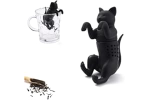 Rayong 2PCS Infusore per Tisane, Riutilizzabili Infusori per Tè Creativi, Infusori da Tè in Silicone,Infusore The Gatto, Colino per Tisane, per Cucina di Casa si Adatta a Tutte le Tazze