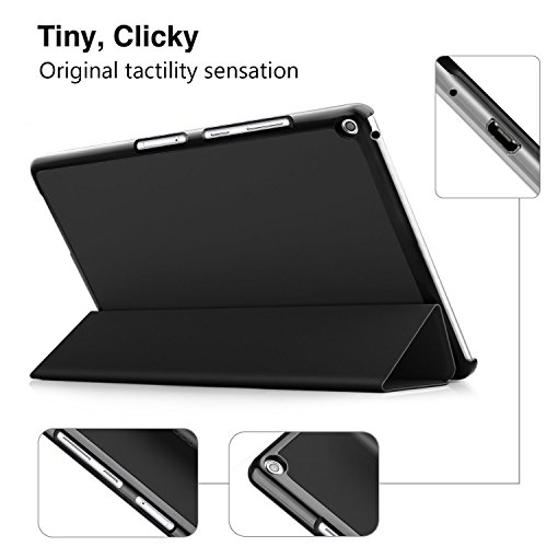 Huawei MediaPad T3 8.0 hülle, IVSO hochwertiges PU Leder Etui hülle Tasche Case – mit Standfunktion, super 360° Anti-Wrestling, ist für Huawei MediaPad T3 8.0 Tablet-PC perfekt geeignet (Schwarz) - 7