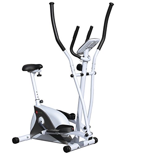 AsVIVA C16 2in1 Cardio Elliptical Crosstrainer und Heimtrainer mit 15kg Schwungmasse, Bluetooth Computer mit App Nutzung mit 8 Widerstandsstufen und flüsterleisem Riemenantrieb
