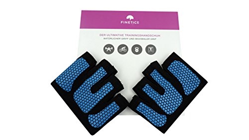 Crosstraining Handschuhe Damen – Kurzfingerhandschuh Perfekt für Krafttraining, Fitnessstudio, Gym – Größe geeignet für kleine Hände – Farbe pink und blau - 3