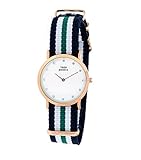 THINKPOSITIVE® Damen Herren Uhr Analog mit Armband Stoff