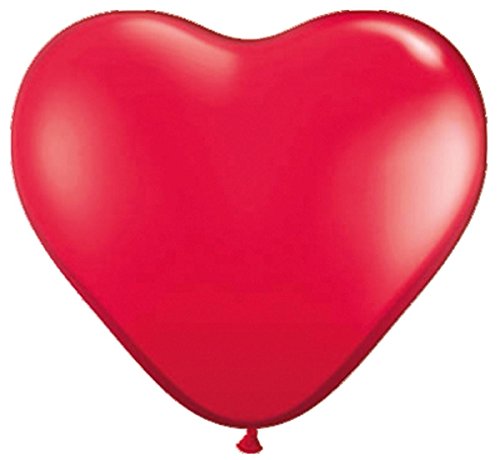 10 Herzballons 5x rot und 5x weiß ca. 38 cm und ein weißes Aufblasventil