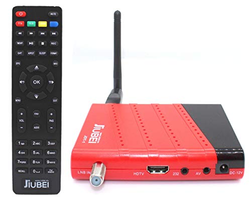 Receptor decodificador satelite y Reproductor Multimedia Jiubei JDT-1 HD con Antena WiFi Version con Enchufe para Reino Unido