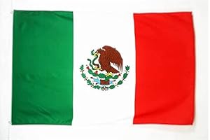 AZ FLAG - Drapeau Mexique - 150x90 cm - Drapeau Mexicain 100% Polyester Avec Oeillets Métalliques Intégrés - Pavillon 110 g