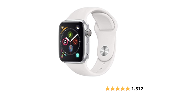 Apple Watch Series 4 (GPS, 40mm) Aluminiumgehäuse Silber - Sportarmband  Weiß : Amazon.de: Uhren