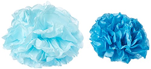 Ginger Ray Baby & Dark Blue Seidenpapier Pom Poms Packung mit 5 Stück Hochzeit, Baby Shower & Party Dekorationen - Weinlese-Spitze