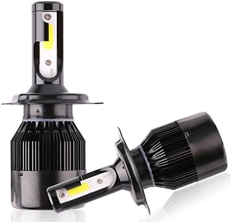 H4(9003) LED Headlight bulbs All-in-one Conversion Kits – COB Flip Chips 60W, 6400LM Super Bright 6500K Cool White