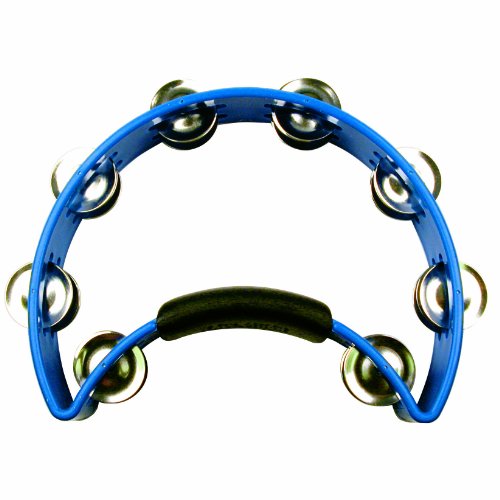 Rhythm Tech Original Tambourine ~ Nickel Steel Jingles ~ Blue, RT1040