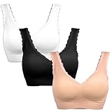 3er Pack Libella Damen Bügelloser Wohlfühl-BH Komfort-BH Schlaf-BH Freizeit- und Sport BH Seamless Sporttop 3747 - 2