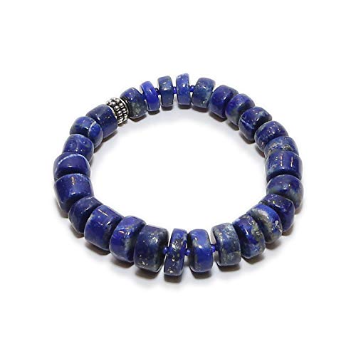 AqeeqeeNatural Gemstone Lapis Lazuli Sleek Unisex Bracelet for Healing, Reiki, vastu.