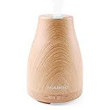 MIABOO Diffuseur Huiles Essentielles 120ml,Humidificateur d'air Ultrasonique Diffuseur de Parfum Electrique Silencieux Arrêt Automatique 'arômes avec Mode Brume Réglable & 7 Couleurs de LED