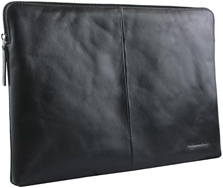 dbramante1928 Full Grain Leather Protective Case Sleeve Folio with Zip Suitable for Apple Macbook Pro 13 Inch with Retina Display - Black