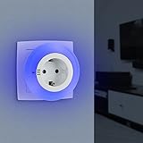 Brandson – LED Nachtlicht / Orientierungslicht / Nachtlampe | integrierter Helligkeits-/ Dämmerungssensor | drei wählbare Farben (weiß, grün, blau) | Kindersicherung | inkl. Zwischenstecker | max. 3680W | IP20 | stromsparend - 5