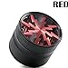 Produktbild Abrader Tabak Pollen Schleifer-Aluminiumlegierung Raucher Rauchset-Vier Schichten Durchmesser 63Mm Offenes Oberlicht Blitz-Rauch Macher,Red