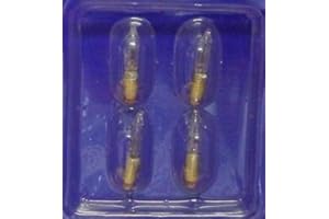 MELODY JANE DOLLS HOUSES Melody Jane Casa de Muñecas 4 Repuesto Tornillo en Bombilla Llama Punta Cristal 12V 30mA Iluminación Accesorios