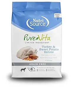 Pure Vita Grain-Free Turkey Sweet Potato & Peas - 15 LB Bag