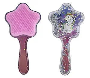 Raaya Baby Soft Bristles Hair Brush Baby Hair Comb for Kids (Multicolor) Pack of 1