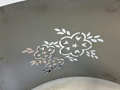 Funkenschutz Edelstahl Blume Ø 80 cm für eine Feuerschale - 5