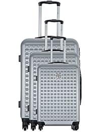 LES PTITES BOMBES Set de 3 trolleys rígidos BD-5833 Plateado