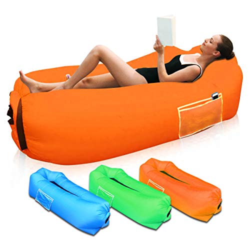 SUPTEMPO Divano Gonfiabile Spiaggia, Portatile Sacco Gonfiabile Impermeabile Lettino Gonfiabile Materassi ad Aria per Campeggio, Cpiaggia, Piscina
