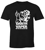 cooles Vape Herren T-Shirt für Fans der E-Zigaretten mit Darth Vaper Motiv der Marke MoonWorks