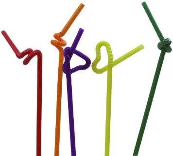 IMS Party 300169 Drinking Straws with Extra-Large Flexible Section 275 x 6 mm Bag of 50 (50 g) in Assorted Colours