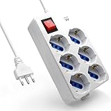 - Eminent EM3921 Base múltiple 1,5 m 6 Salidas AC Blanco - Bases múltiples (1,5 m, 6 Salidas AC, Tipo L, Blanco, 250 V, Blanco)