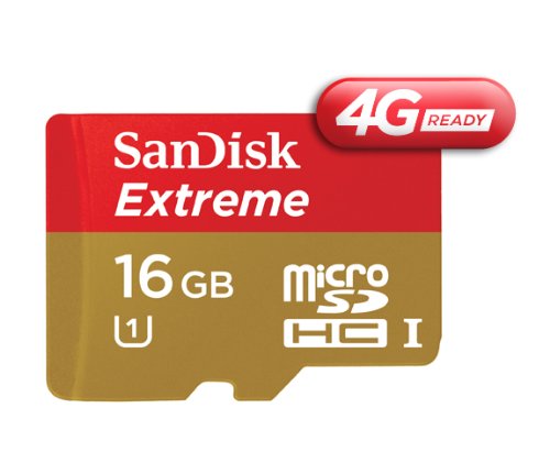 SanDisk Mobile Extreme microSDHC 16GB UHS-I Class 10 Speicherkarte + SD-Adapter + Rescue Pro Deluxe bis zu 45MB/s - 6