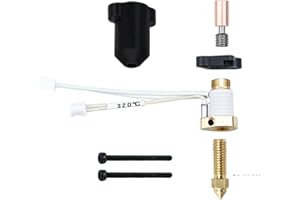 3DPLady High Temperature Upgrade Hotend Set Hardened Steel Nozzle 0.4 Compatible for Creality K1 / K1 Max Hotend (Bi-Metal Hotend Black)