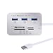 Produktbild Micro USB 3.0 Kartenleser, Grehome Universal USB Hub 3 Port High Speed Externer Card Reader Kartenlesegerät mit MS, Micro SD, SD/MMC, M2, TF Card für Windows Surface Pro, iMac, MacBook, MacBook Pro