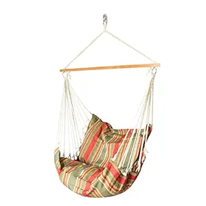 Slack Jack Cushion Fabric Swing (Green, Brown, Yellow and Red)