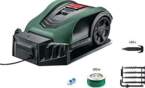 Bosch 06008B0170 Cordless Robotic Lawnmower Indego S (19 cm Cutting Width, for Lawns of Up to 350 m