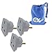Price comparison product image Ex-Pro [PACK 3 Travel Adapter Converts UK Plugs Plug to 2 pin (Round) Converts - EU Europe European UK To EU, France, Germany, Spain, Schuko Europe 2 Pin [WHITE]