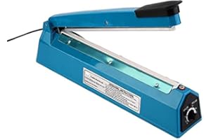 electromax 400mm Impulse Heat Sealer Food Bag, Manual Fast Sealing, For PP And PE Plastic Bag Sealing Machine 16inch, including 1 Set of Electric Heating element Wire High Temperature Cloth."ABS Body"