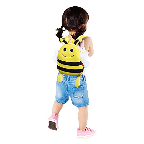 BINGONE Kids Cartoon Backpack Nursery Pre-school Travel Outdoor Yellow Bee 1~3 Years Old Boys and Girls