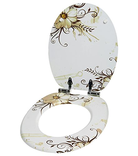 Sanilo WC Sitz mit Absenkautomatik Flower | hochwertige Oberfläche | einfache Montage | stabile Scharniere A329859 - 3