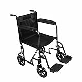 PANANASTORE Lightweight Transit Comfortable Portable Folding Travel Wheelchair with Brakes