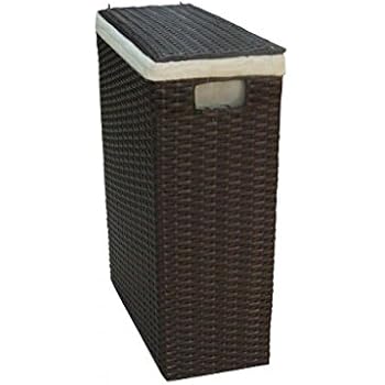 Raumspar Wäschekorb aus PVC handgeflochten weiß lackiert: Amazon.de