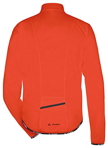 VAUDE Men's Air Jackett II - Cortavientos de Ciclismo para Hombre - Chaqueta de Ciclista Ultraligera - Talla L, Color Naranja - VAUDE