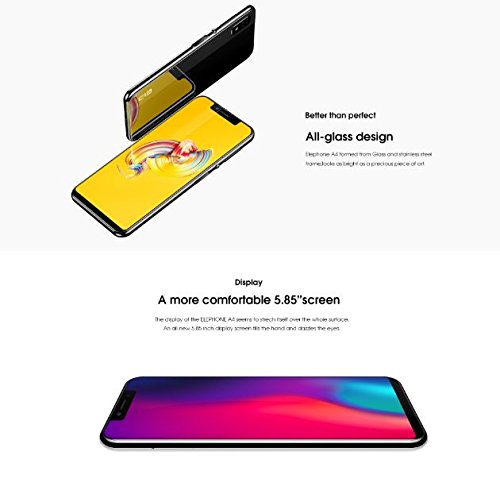 ELEPHONE A4 - 5,85 Zoll HD + (19: 9 Notch-Bildschirm) Android 8.1 4G Smartphone, MT6739 Quad-Core 1,5 GHz 3 GB + 16 GB, 5MP + 13MP Dual-Kamera, 3000mAh Akku - Gold