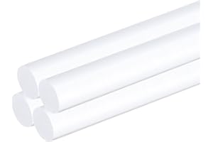 QUARKZMAN 4 Stück Acryl Kunststoff Rundstab 8mm x 300mm PMMA Acryl Kunststoff Stab Transparente Acryl Stäbe für DIY Handgefertigt Kunsthandwerk Beleuchtung Garten Dekorationen - 5/16" x 12"