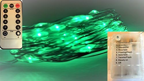 HLS 30 LED GREEN 3m long String Light + Remote Controled with 8 Modes + Daily Timer + IP44 rated so can be used Inside and Outside!
