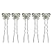 Set of 5pcs Butterfly Hair Pins Slides Barrettes Wedding Brides Hairstyles Decorations White