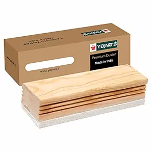 YAJNAS Premium Non Magnetic Wooden White Board Duster | Black Board Wooden Duster Whiteboard Eraser for Erasing White Board Marker or Chalk Board Writing Erasing Wooden Duster - (Pack of 1)