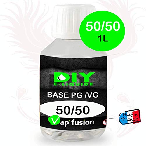 Base neutre - 1L- PG/VG - 50/50 - DIY E LIQUIDE - Vapfusion - Sans nicotine ni tabac