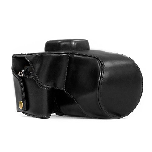 MegaGear Etui Souple en Cuir pour  Housse pour Nikon 1 J5 avec 10-30mm Photo Compacts  Marron Fonc   